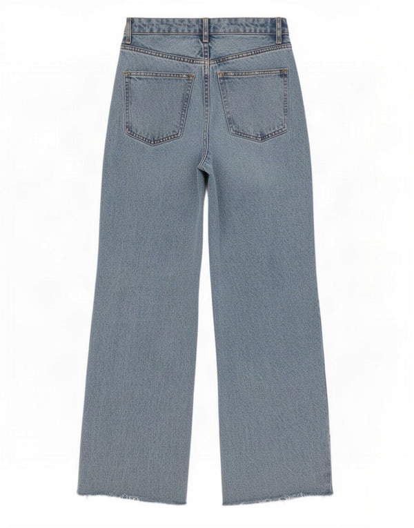 Blugi pentru femei Zara, cu talie înaltă, cu picioare largi, 36 XS W26 L30 Albastru