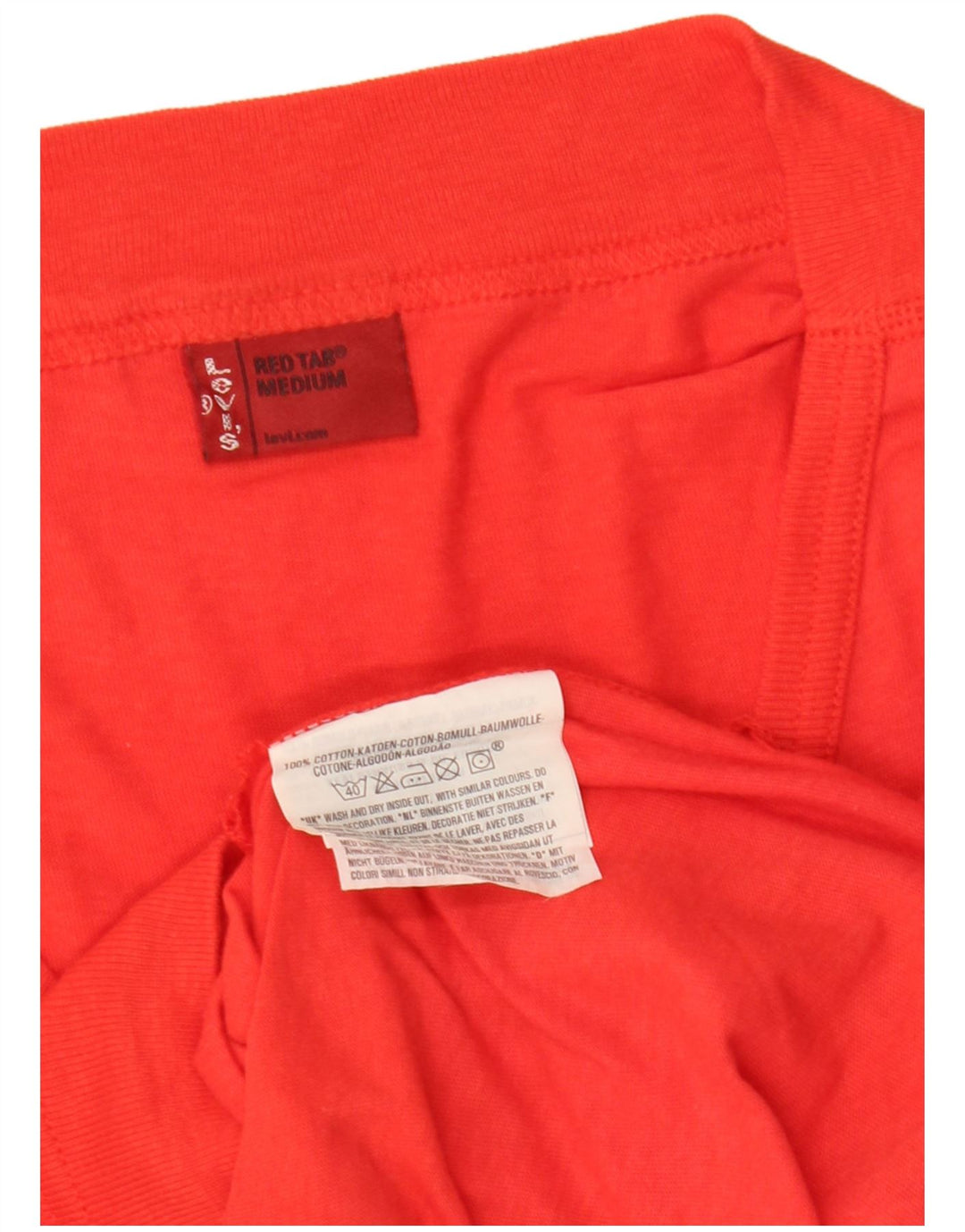 Pulover cu decolteu în V LEVI'S pentru femei, bumbac roșu mediu UK 12