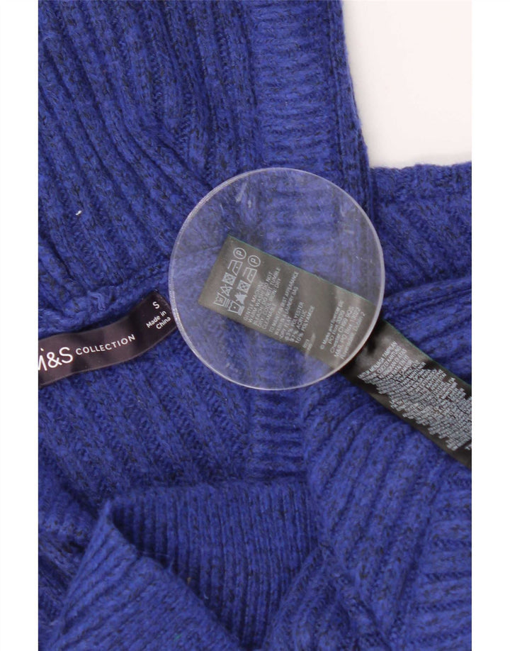 Pulover cu glugă pentru femei Marks & Spencer UK 10 Poliester albastru mic