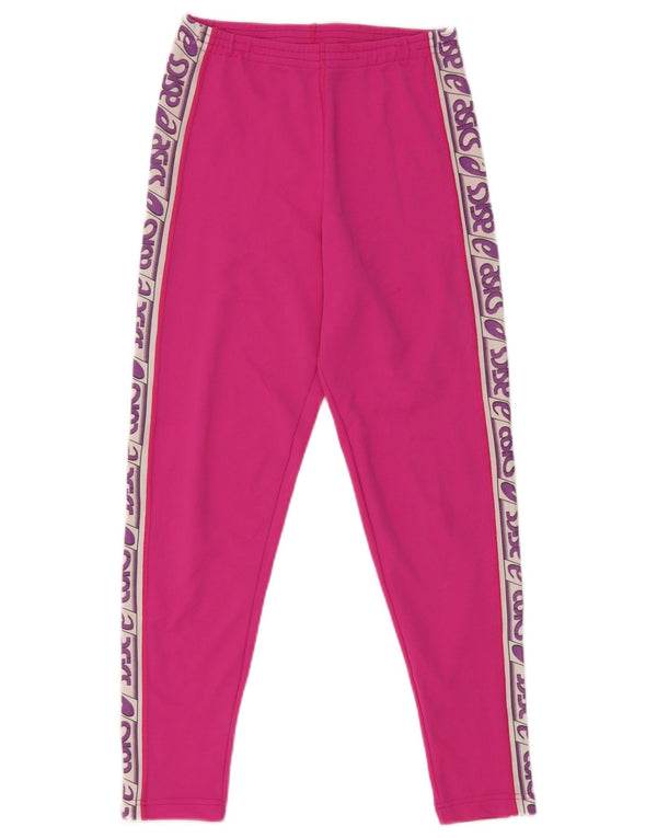 Pantaloni de trening grafic Asics pentru femei UK 12 Medium Pink Colorblock