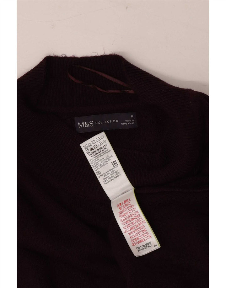 Pulover cu gât țestoasă pentru femei Marks & Spencer UK 14 Burgundy mediu