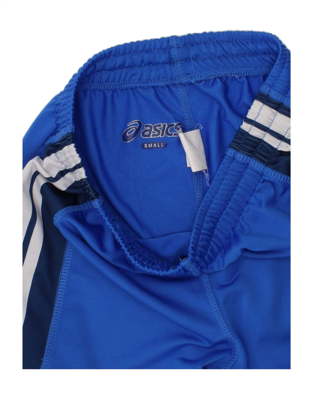 ASICS Boys Sport Shorts 7-8 Years Small Blue Colourblock Polyester Vintage Asics and Second-Hand Asics from Messina Hembry 