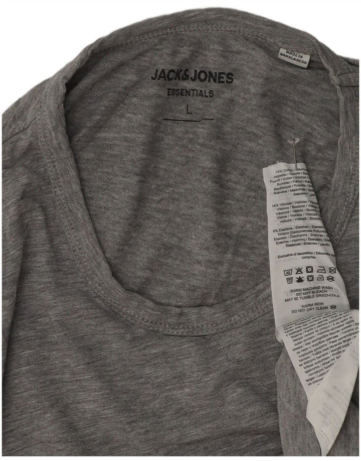 Tricou Jack & Jones pentru bărbați Top mare din bumbac cu pete gri