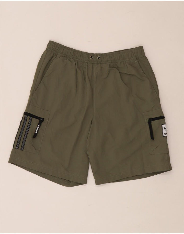 Pantaloni scurți sport Adidas pentru bărbați, nailon mediu kaki