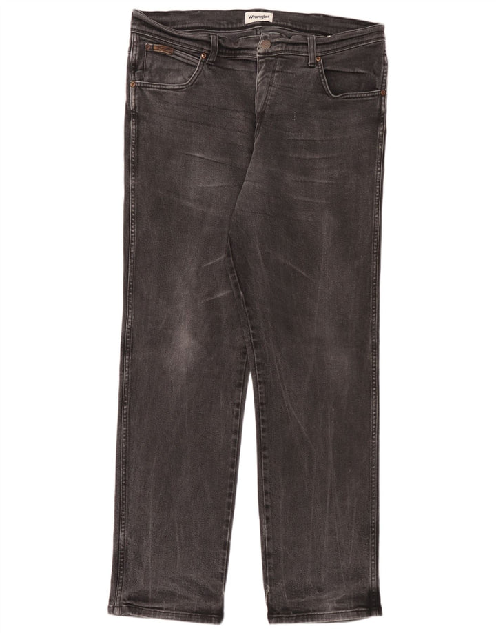 Blugi drepte stretch pentru bărbați Wrangler Texas W38 L32 bumbac gri
