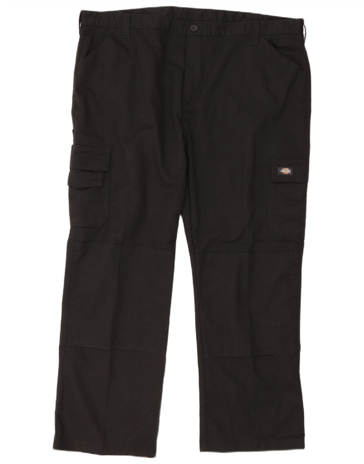 Pantaloni cargo dritti pentru bărbați Dickies W46 L30 poliester negru