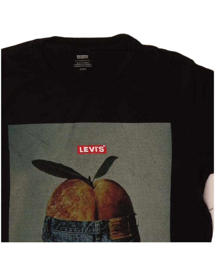 Tricou grafic pentru bărbați LEVI'S Top mic bumbac negru