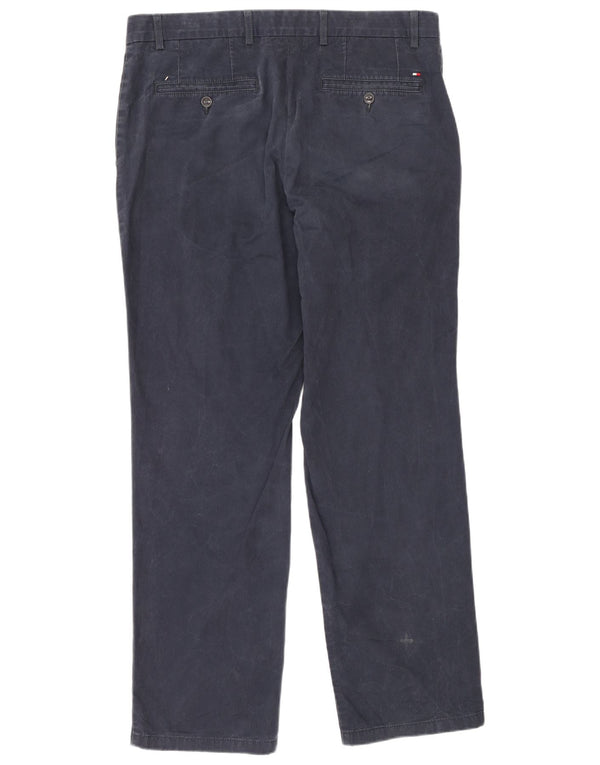 Pantaloni chino drepți pentru bărbați Tommy Hilfiger W36 L32 bumbac bleumarin