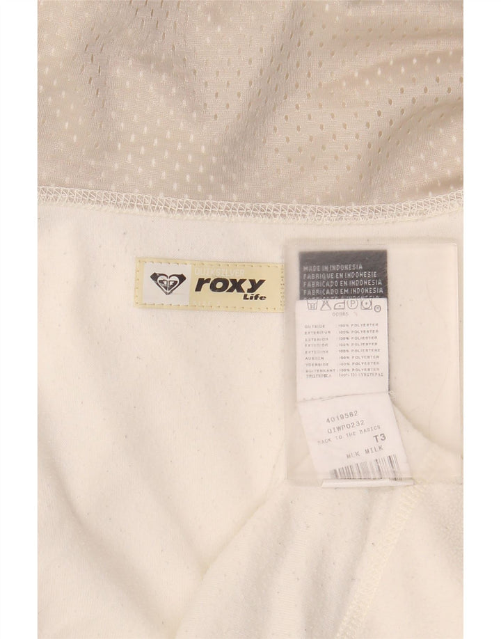 Top pentru femei Roxy cu mânecă lungă UK 19 Medium Off White Poliester
