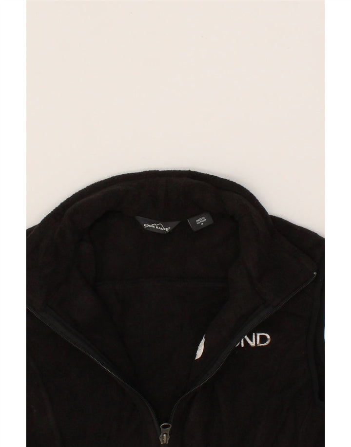 EDDIE BAUER Womens Fleece Gilet UK 12 Medium Black Polyester Vintage Eddie Bauer and Second-Hand Eddie Bauer from Messina Hembry 