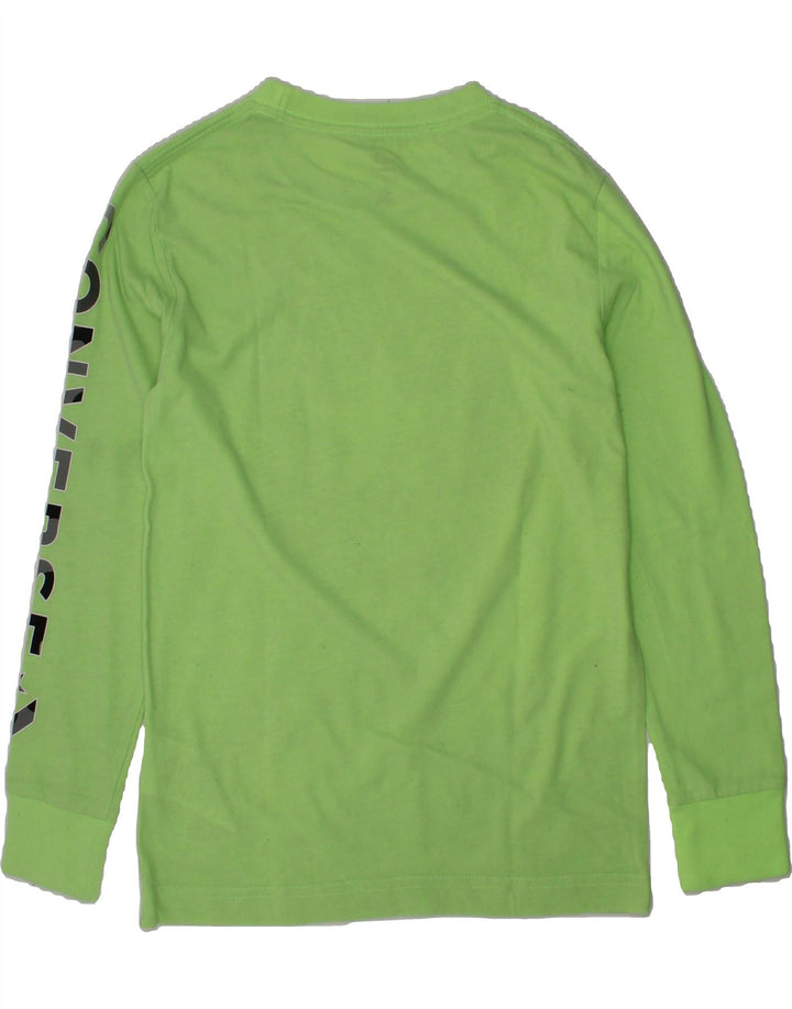 CONVERSE Boys Graphic Top Long Sleeve 8-9 Years Small  Green Cotton Vintage Converse and Second-Hand Converse from Messina Hembry 