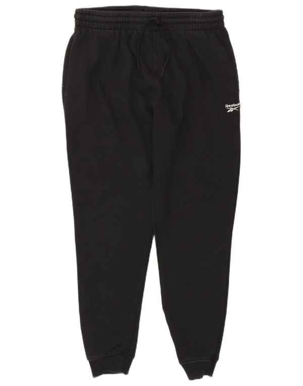 REEBOK Pantaloni de trening pentru bărbați Joggeri mici din bumbac negru