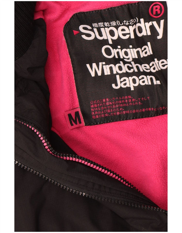 Jachetă Windbreaker cu glugă Superdry pentru femei UK 14 Medium Black