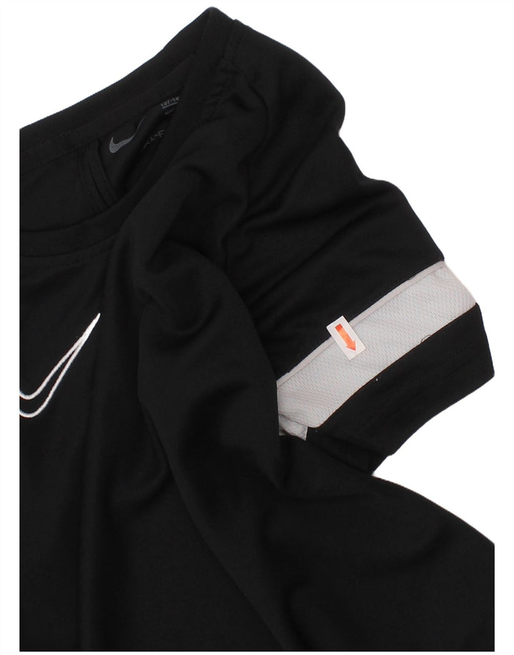 Tricou NIKE Dri Fit pentru băieți Top 10-11 ani Mediu Negru Colorblock