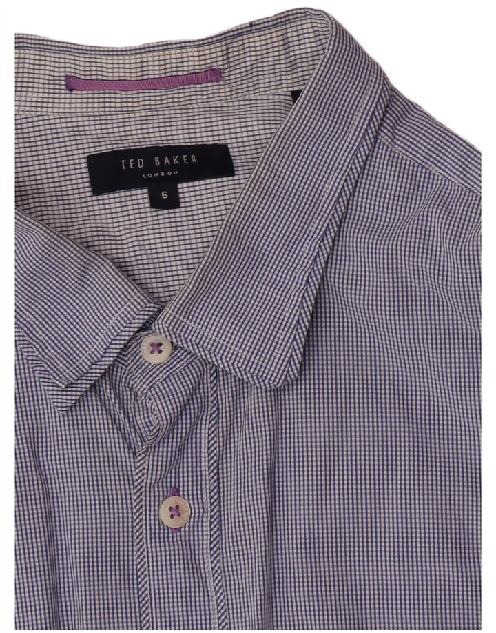 Cămașă pentru bărbați Ted Baker Mărimea 6 2XL Bleumarin Check