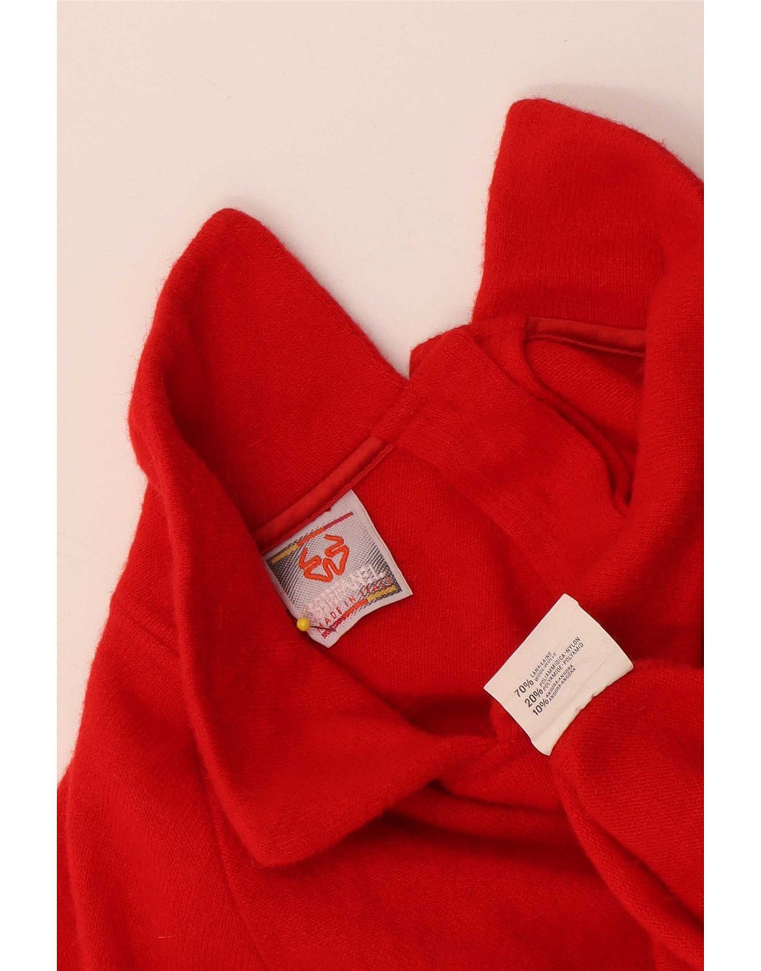 Pulover cu gât polo supradimensionat pentru femei Stefanel UK 14 Medium Red