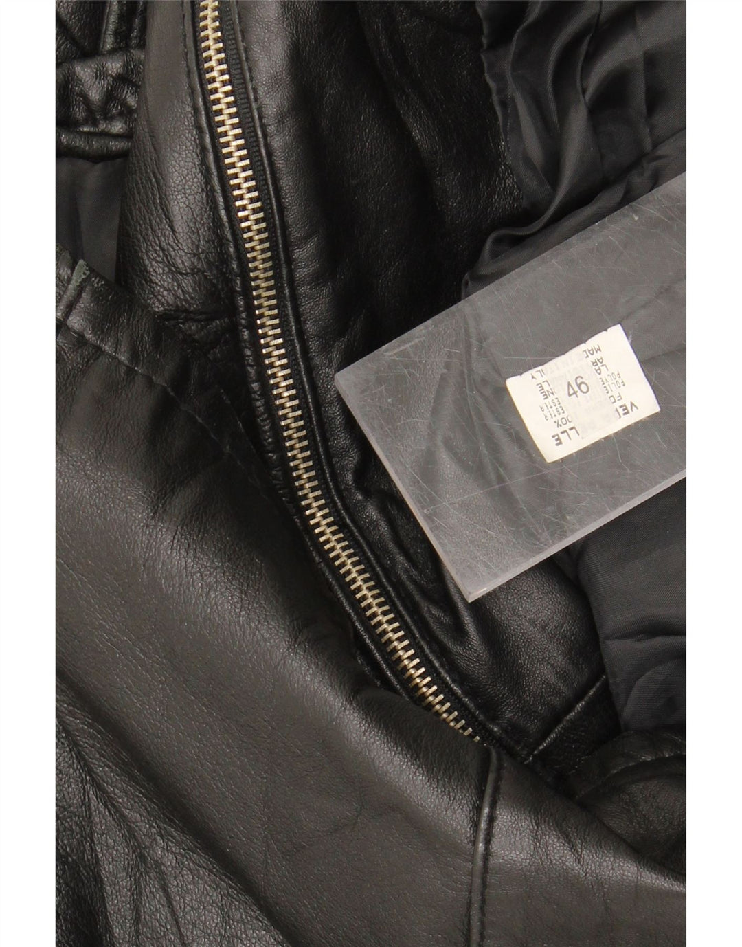 VINTAGE Womens Leather Jacket IT 46 Large Black Leather Vintage Vintage and Second-Hand Vintage from Messina Hembry 