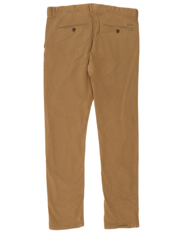 Woolrich Pantaloni chino subțiri pentru bărbați W36 L32 bumbac maro