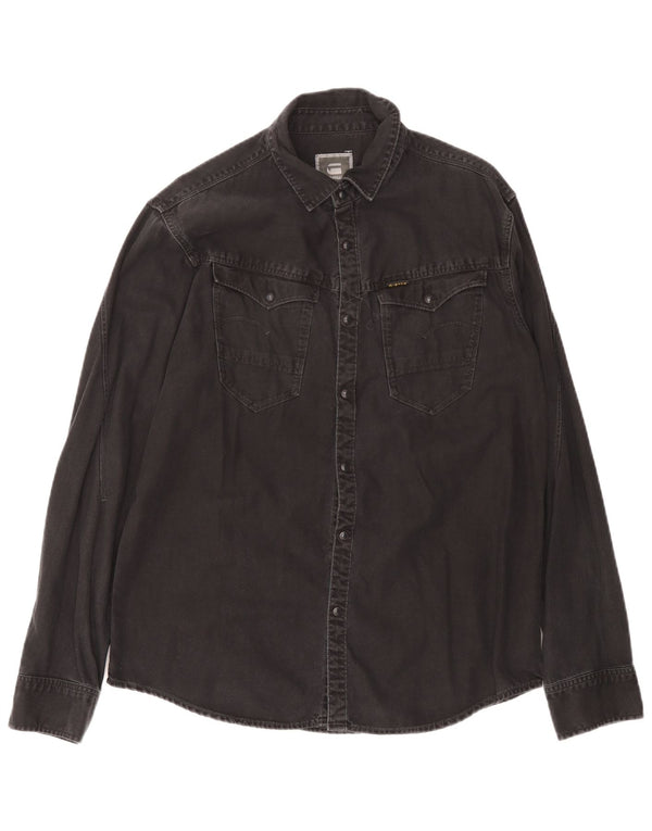 Cămașă de blugi G-Star pentru bărbați, bumbac negru XL