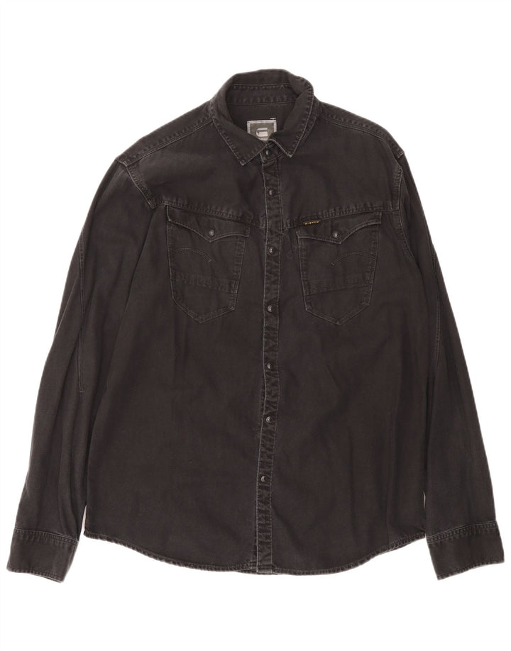 Cămașă de blugi G-Star pentru bărbați, bumbac negru XL