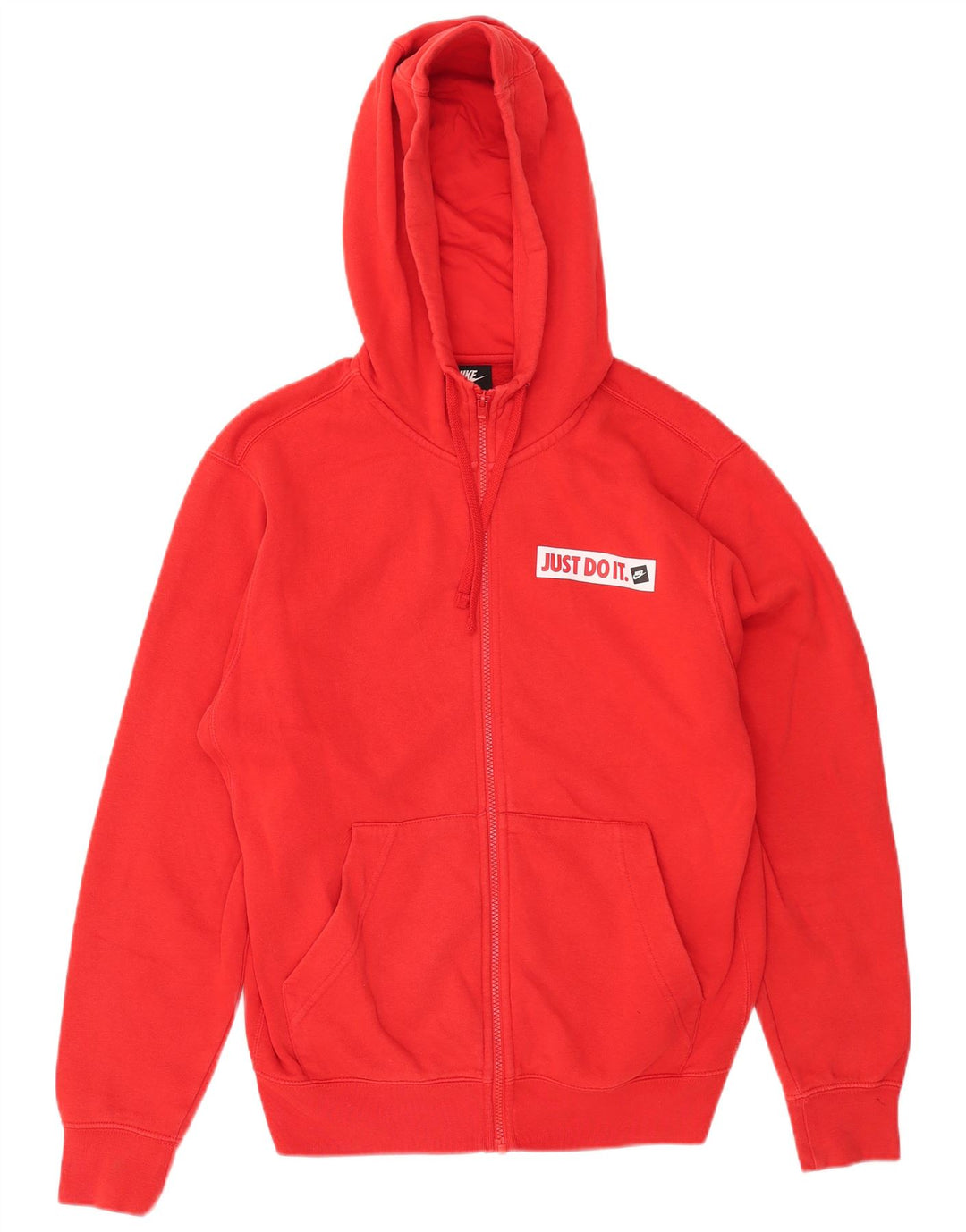 Pulover Nike pentru bărbați, cu fermoar, bumbac, roșu