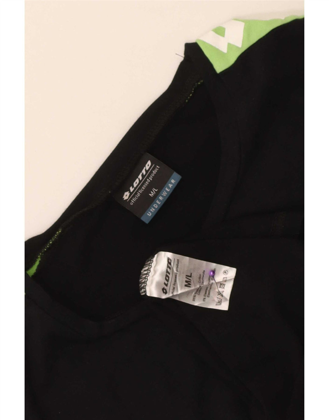 Tricou grafic Lotto pentru bărbați Top mediu negru din bumbac color bloc