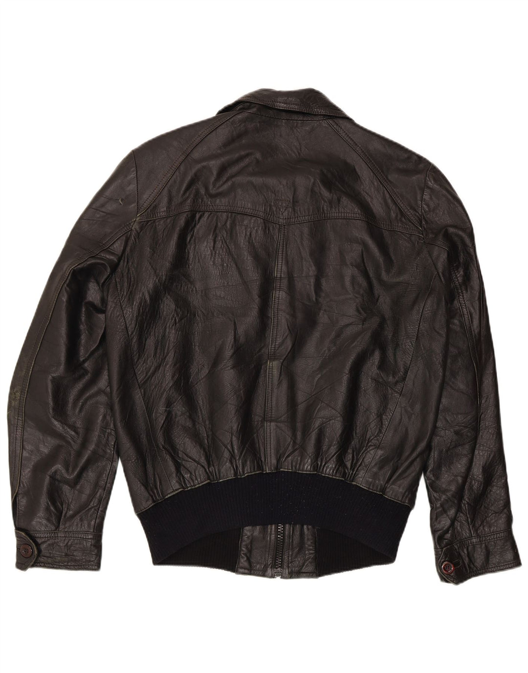 Jachetă de piele pentru bărbați VINTAGE UK 36 Small Black