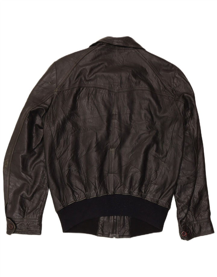 Jachetă de piele pentru bărbați VINTAGE UK 36 Small Black