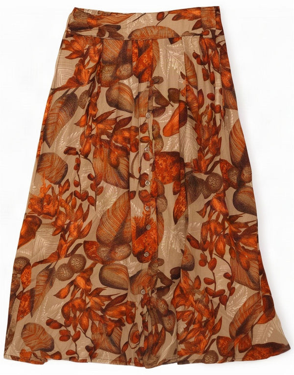 Vintage Womens Maxi Fusta Medium W28 Multicolored Floral