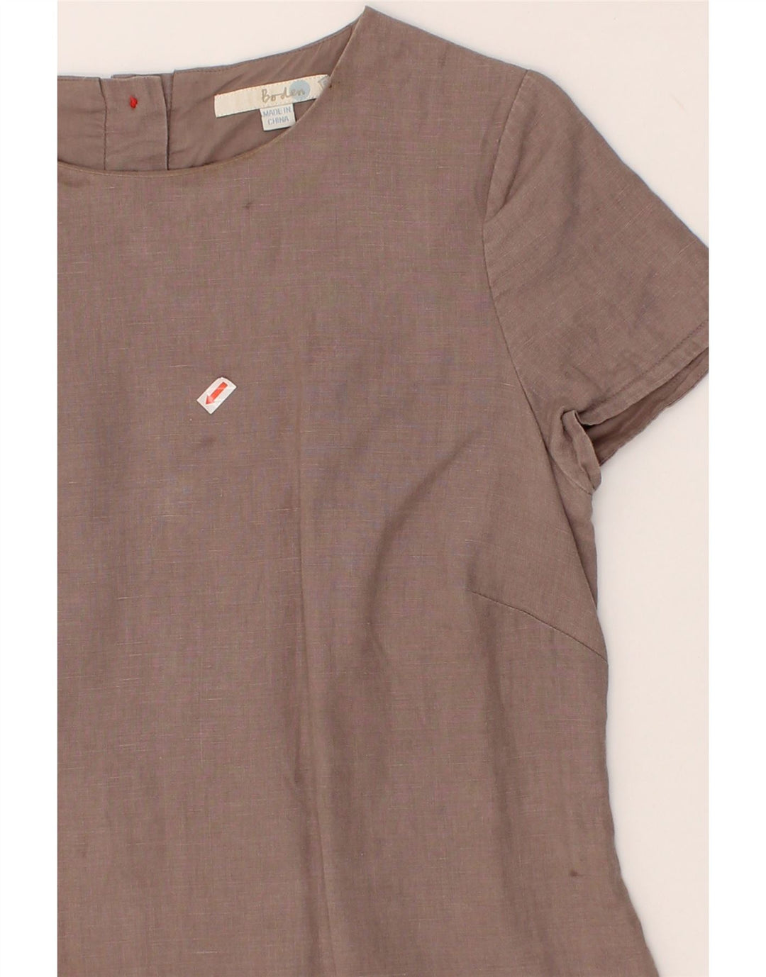 BODEN Womens Short Sleeves Basic Dress UK 12 Medium Grey Floral Cotton Vintage Boden and Second-Hand Boden from Messina Hembry 