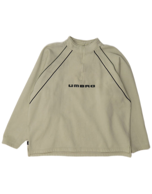 Pulover Umbro pentru bărbați, cu fermoar și grafic, din lână UK 41/43 Poliester verde mare
