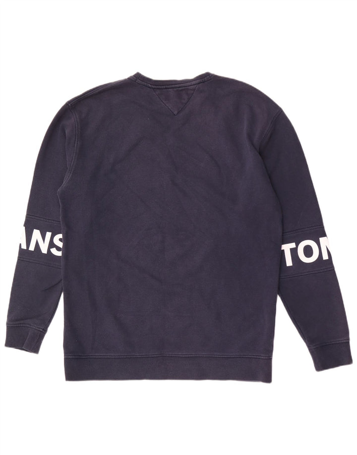 Hanorac TOMMY HILFIGER pentru bărbați, cu croiala relaxată, pulover mediu bleumarin