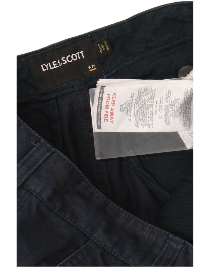 Pantaloni scurți cargo Lyle & Scott pentru bărbați W30, bumbac, albastru bleumarin mediu