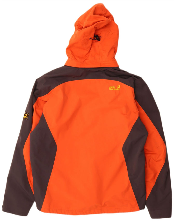 JACK WOLFSKIN Jachetă de vânt pentru bărbați Marea Britanie 40/42 mare portocaliu Colorblock