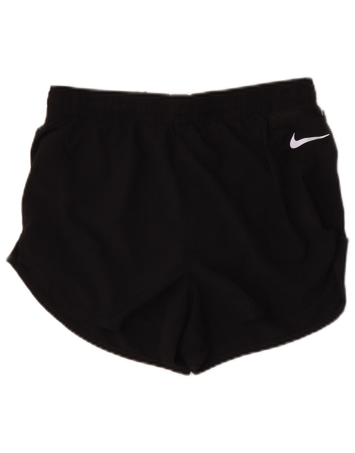Pantaloni scurți sport Nike Dri Fit pentru femei UK 10, poliester negru mic