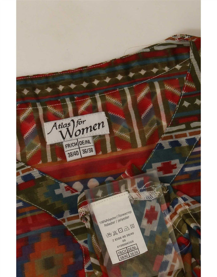Bluză Vintage Femei Top EU 38/40 Mediu Multicolor Geometric
