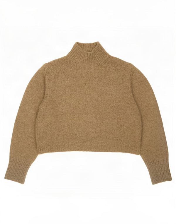 Pulover cu gât țestoasă pentru femei Zara UK 18 XL maro acrilic