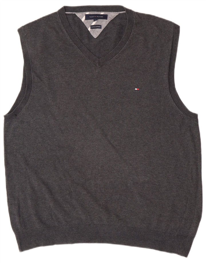 Vestă pentru bărbați Tommy Hilfiger, bluză mare, gri, bumbac