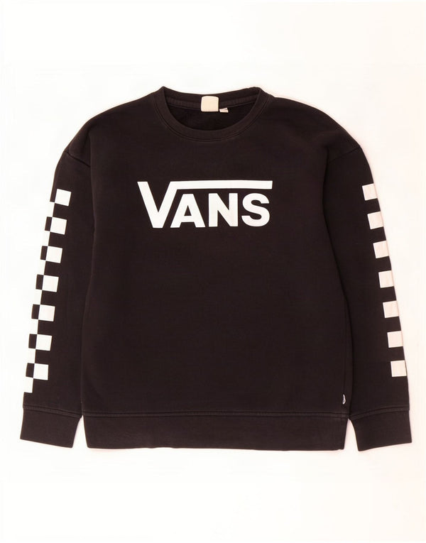 Hanorac supradimensionat Vans pentru femei, UK 6 XS, bumbac negru