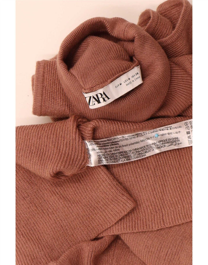 Rochie Maxi fără mâneci pentru femei Zara UK 12 Medium Brown Viscose