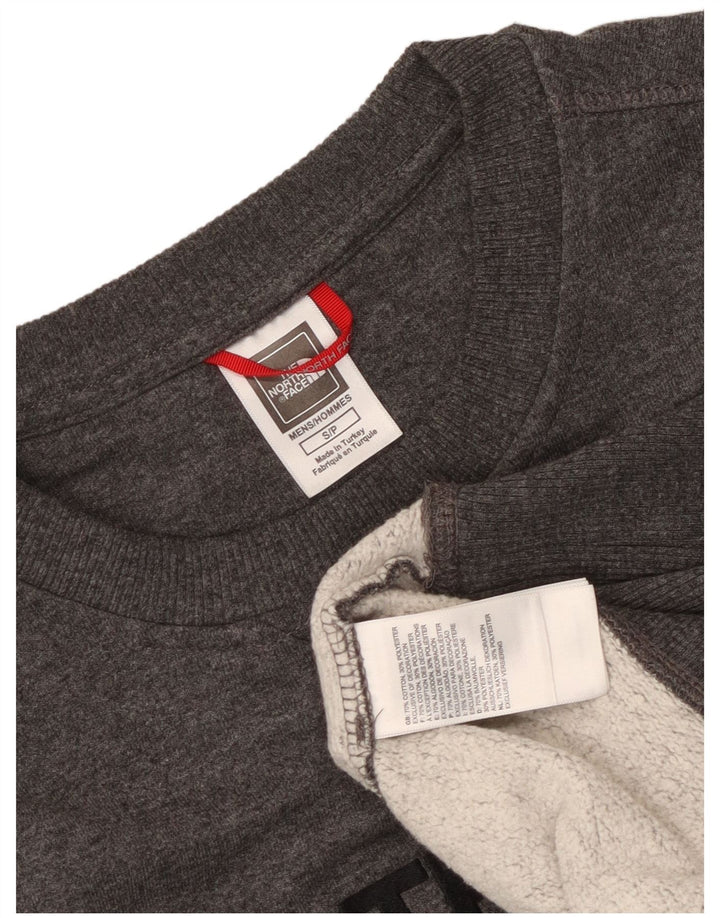 Pulover grafic pentru bărbați The North Face, bumbac, gri mic