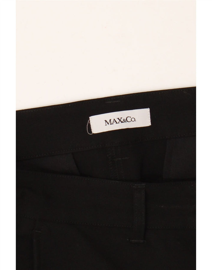 Max & Co. Pantaloni chino drepti pentru femei W32 L30 negri