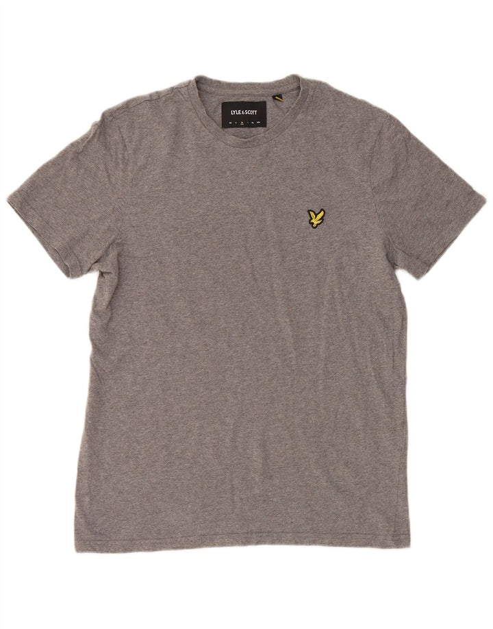 LYLE & SCOTT Mens T-Shirt Top Medium Grey Cotton