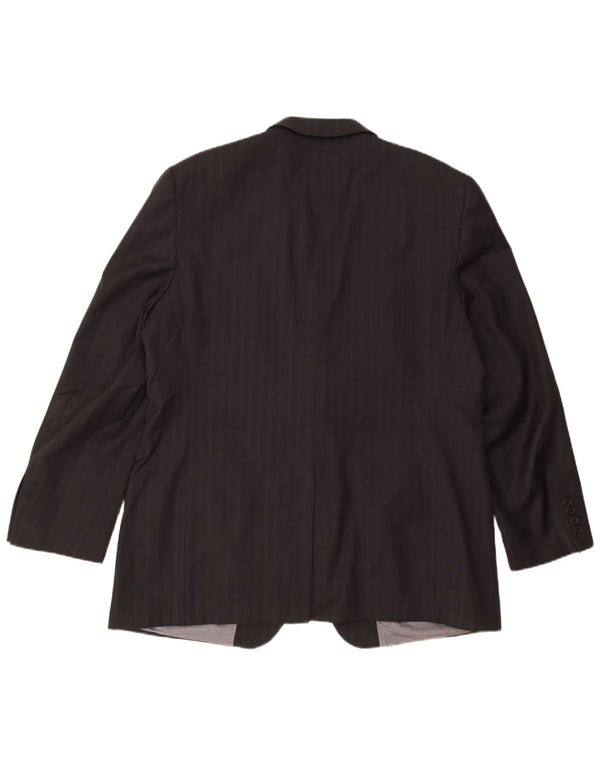 Jachetă pentru bărbați Ted Baker, cu 2 nasturi, UK 46 3XL Lână neagră cu dungi
