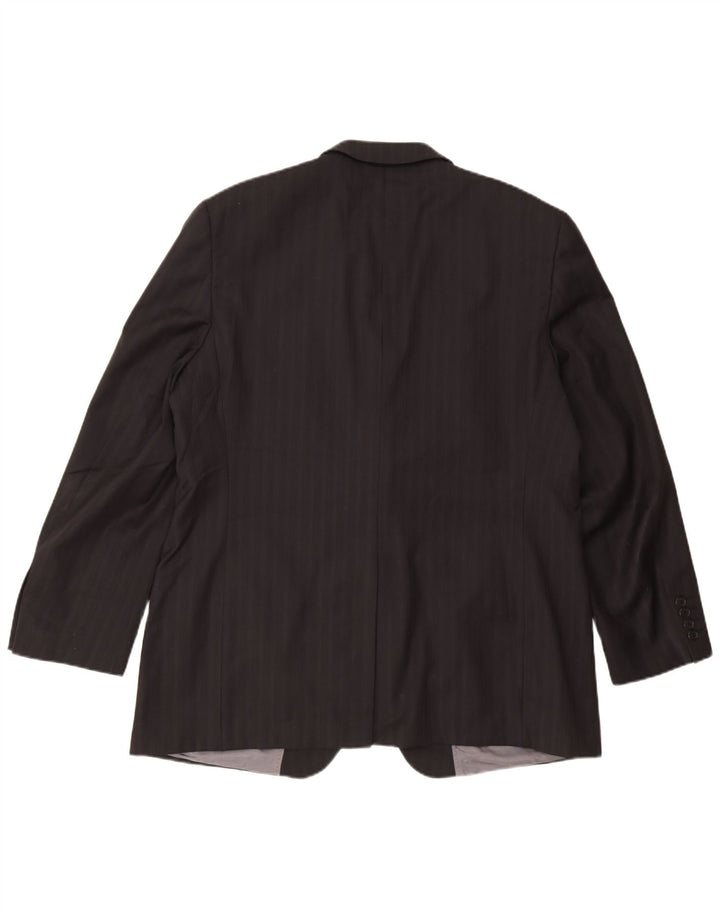 Jachetă pentru bărbați Ted Baker, cu 2 nasturi, UK 46 3XL Lână neagră cu dungi