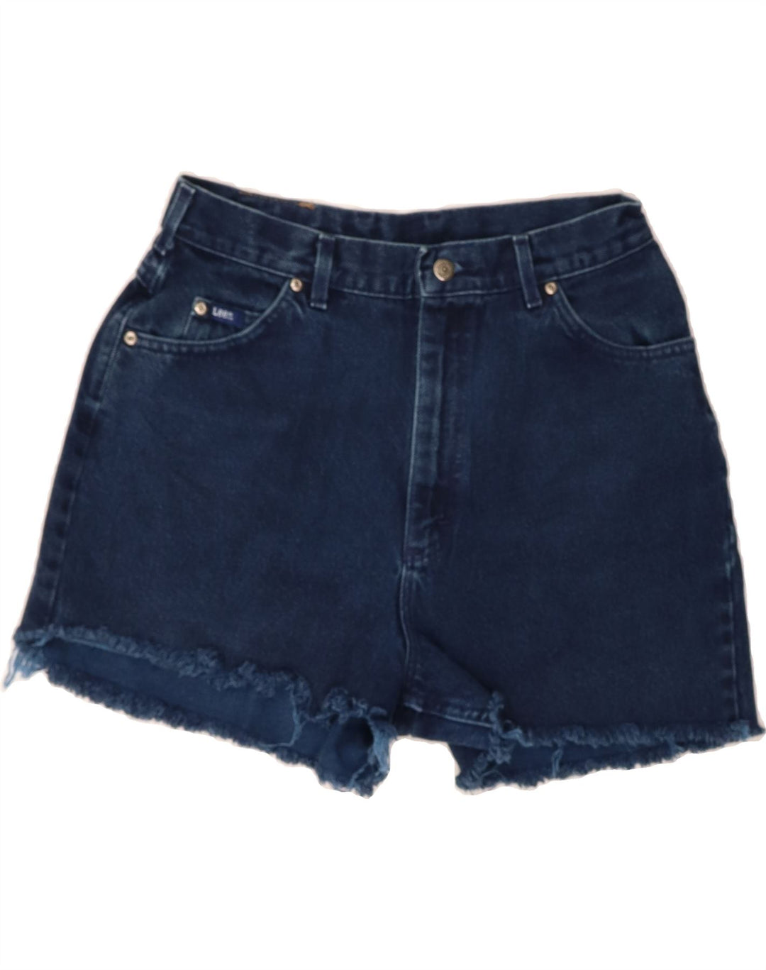 LEE Womens Denim Shorts W30 Medium Navy Blue Cotton Vintage Lee and Second-Hand Lee from Messina Hembry 