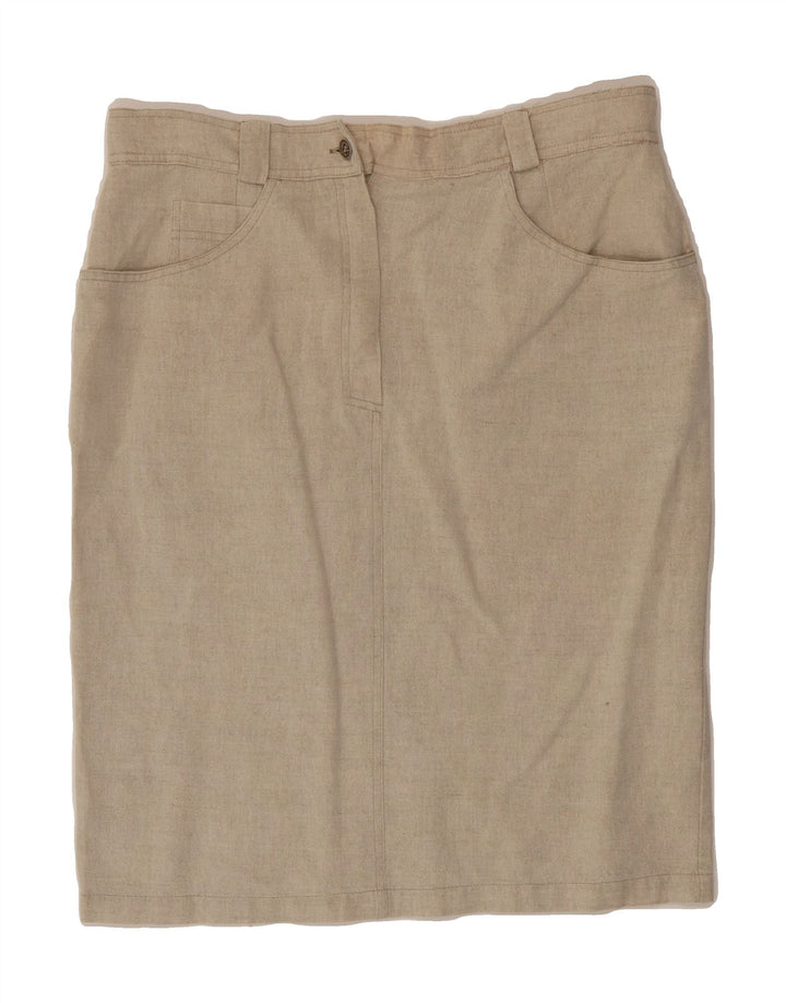 BRIO Womens Pencil Skirt IT 46 Large W32 Beige Vintage Brio and Second-Hand Brio from Messina Hembry 