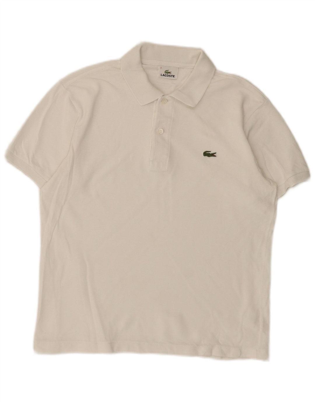 Tricou polo pentru bărbați LACOSTE Mărimea 3 Bumbac alb mic