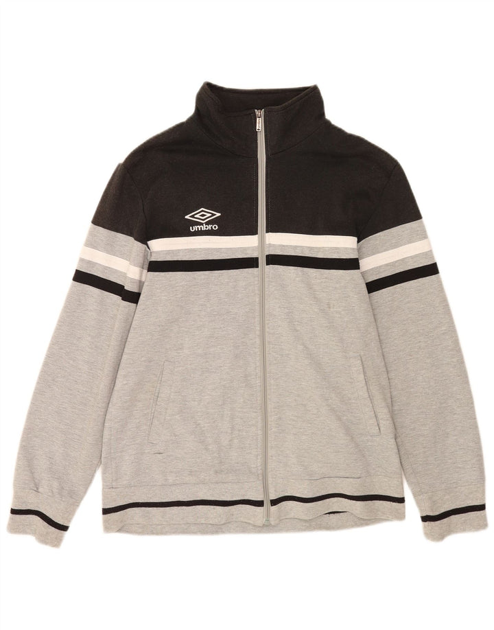 Jachetă de trening Umbro pentru bărbați, mare, gri, poliester color bloc
