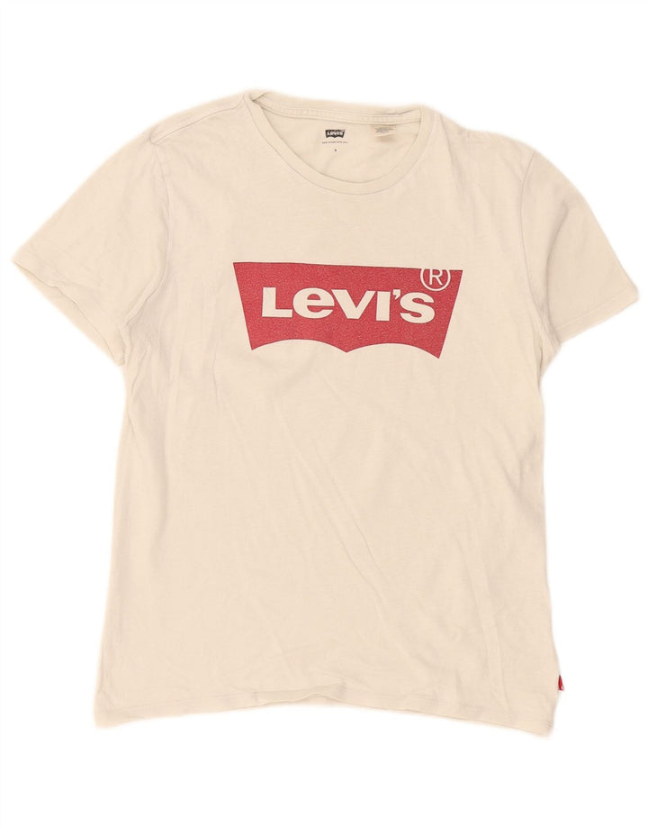 Tricou grafic supradimensionat pentru femei Levi's Top UK 10 Small White